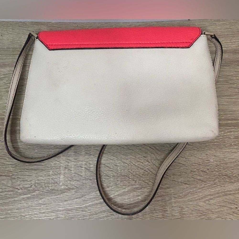 Kate spade GUC bright pink/cream pebbled leather loula Houston street bag - Picture 4 of 9